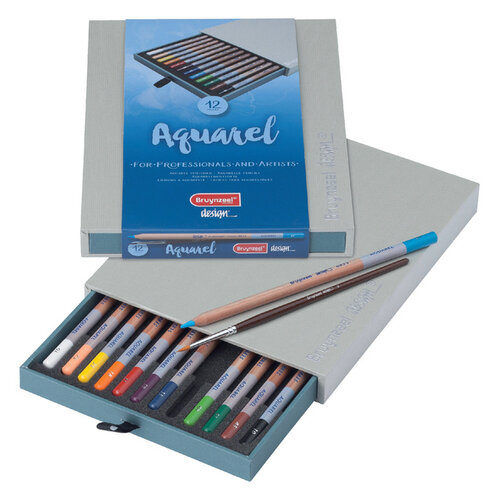Bruynzeel Crayon de couleur Bruynzeel 8835 Design aquarelle 12pcs ass