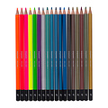 Bruynzeel Crayon de couleur Bruynzeel Boîte métal 18 couleurs métalliques et néon