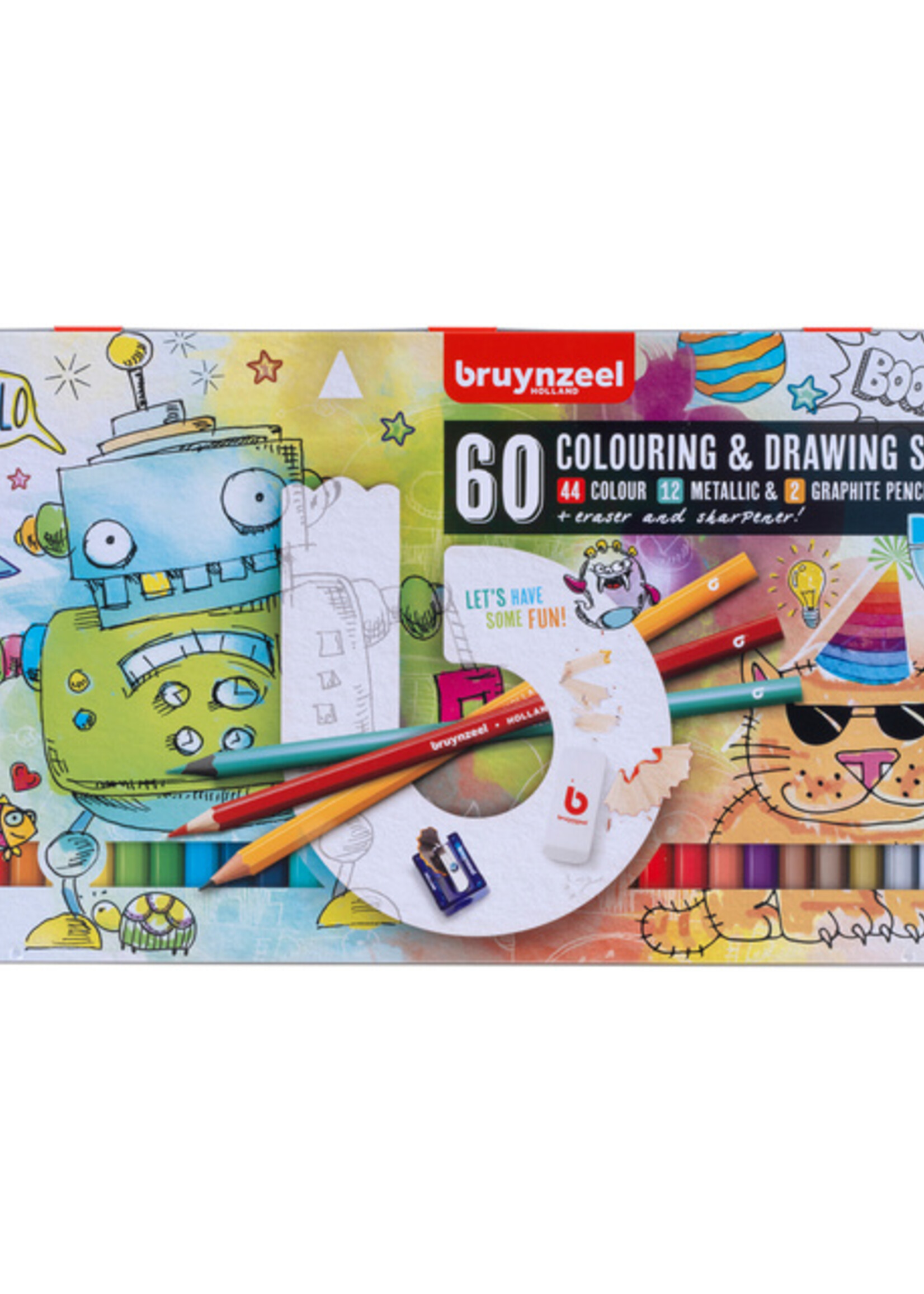 Bruynzeel Fineliner Bruynzeel boîte 60 couleurs assorti