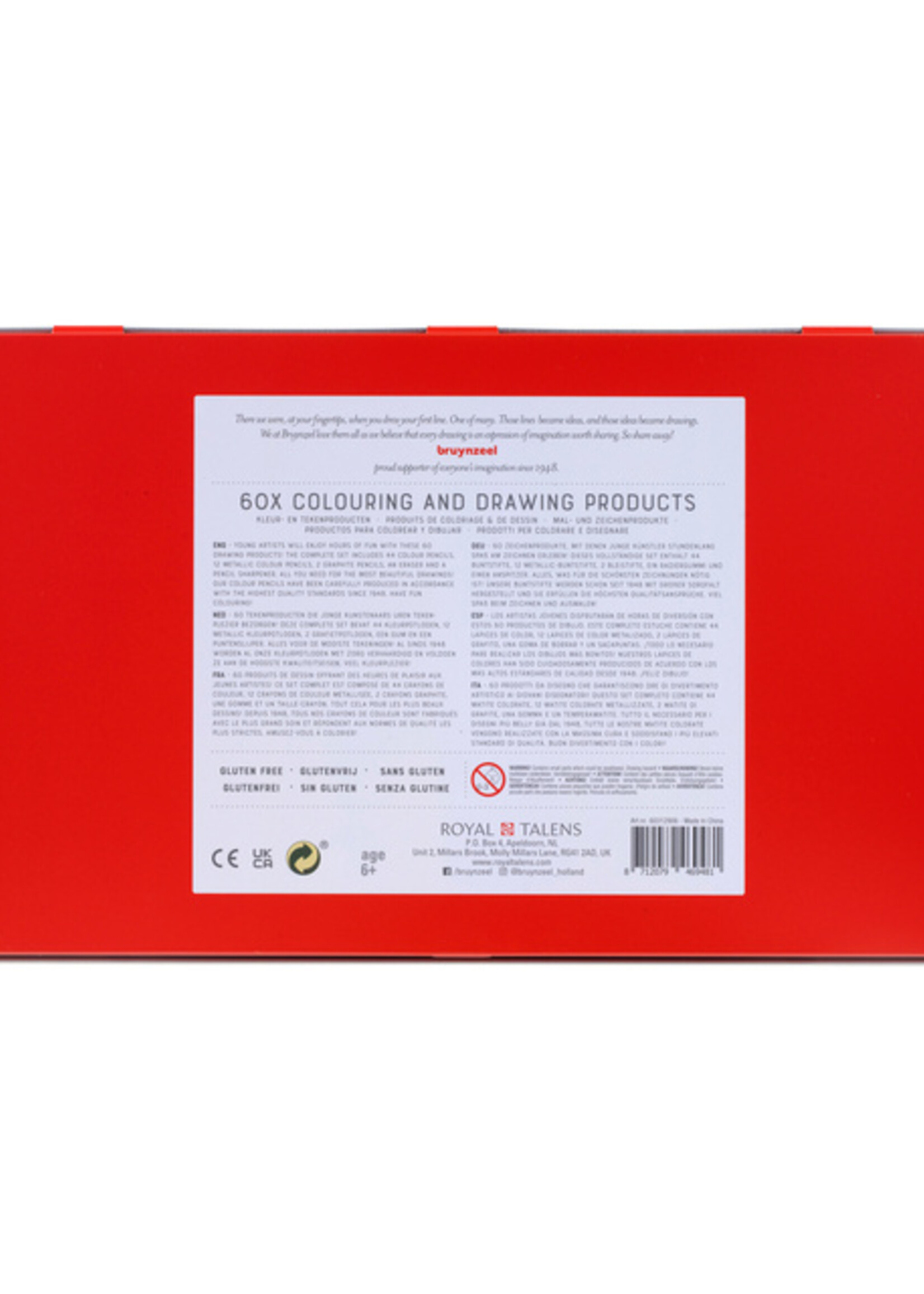 Bruynzeel Fineliner Bruynzeel boîte 60 couleurs assorti