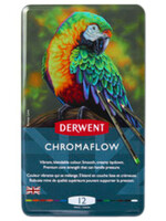 Derwent Crayon de couleur Derwent Chromaflow set 12 couleurs
