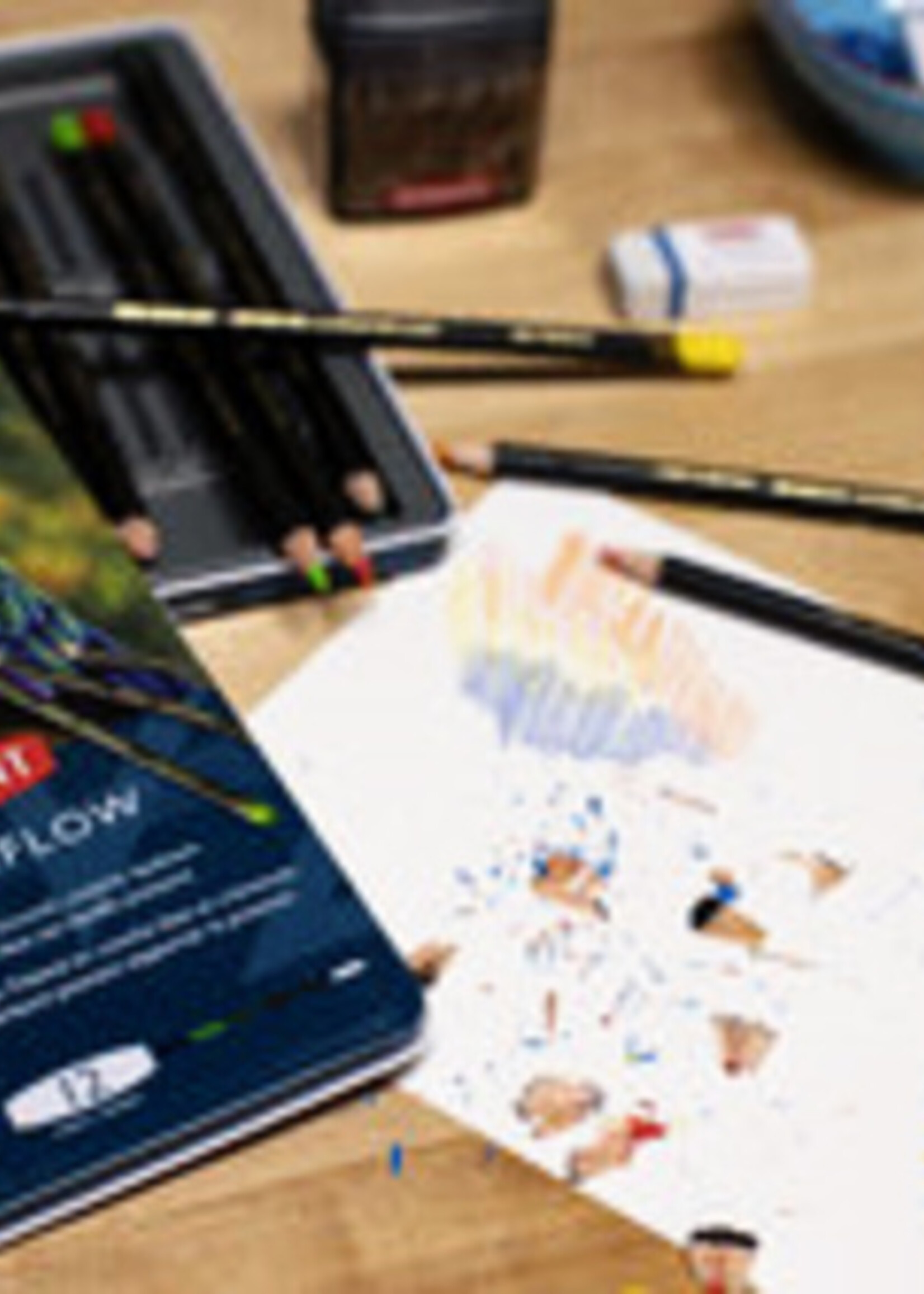 Derwent Crayon de couleur Derwent Chromaflow set 12 couleurs