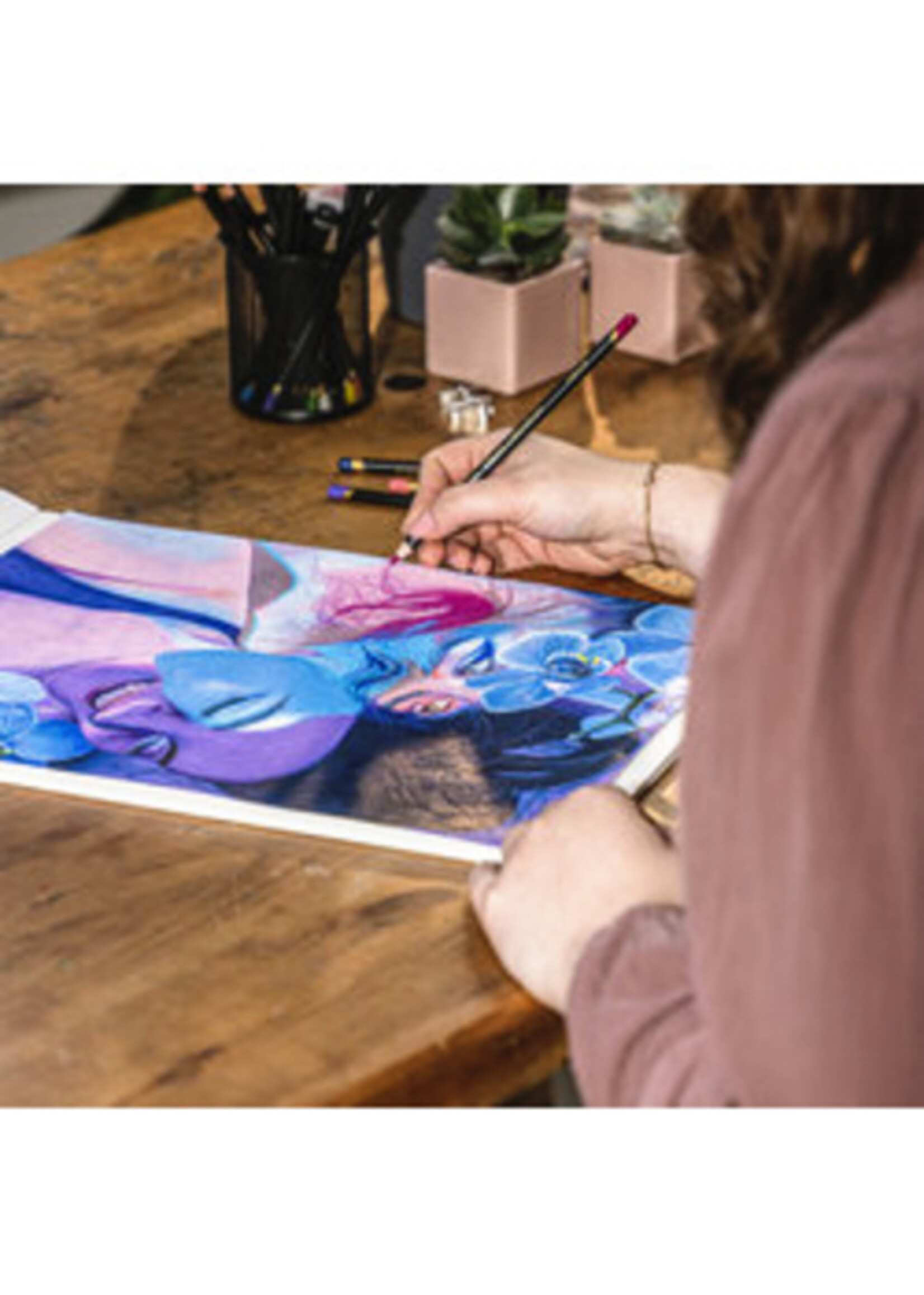 Derwent Crayon de couleur Derwent Chromaflow set 12 couleurs