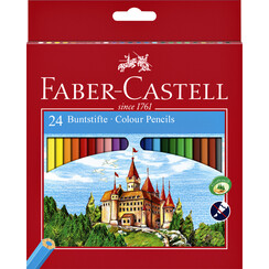 Crayons de couleur Faber-Castell set 24 pièces assorti