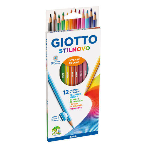 Giotto Crayon de couleur Giotto Stilnovo assorti 12 pièces