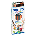 Giotto Crayon de couleur Giotto Stilnovo Skin Tones 12 pièces