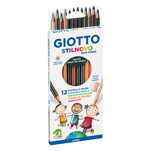 Giotto Crayon de couleur Giotto Stilnovo Skin Tones 12 pièces