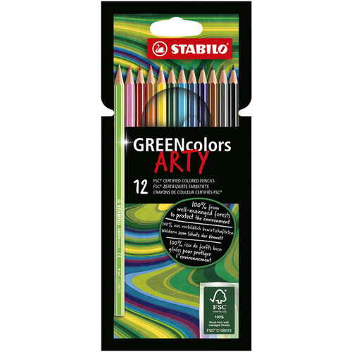 Stabilo Crayon de couleur STABILO Greencolors 6019/12-1-20 étui 12 couleurs