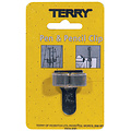 Terry Clip Terry pour 2 stylos/crayons argent