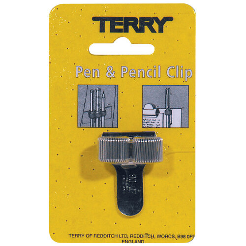 Terry Clip Terry pour 2 stylos/crayons argent