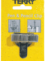 Terry Penhouder Terry clip voor 3 pennen/potloden zilverkleurig