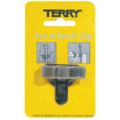 Clip Terry pour 3 stylos/crayons argent