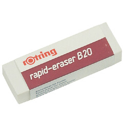 Gomme crayon rOtring B20 Blanche 65x23x10mm