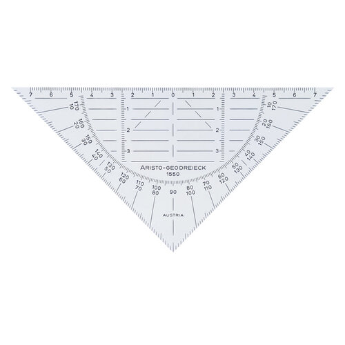 Aristo Geodriehoek Aristo 1550 160mm flexibel transparant