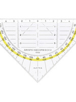 Aristo Geodriehoek Aristo 1552 160mm transparant met gele rand