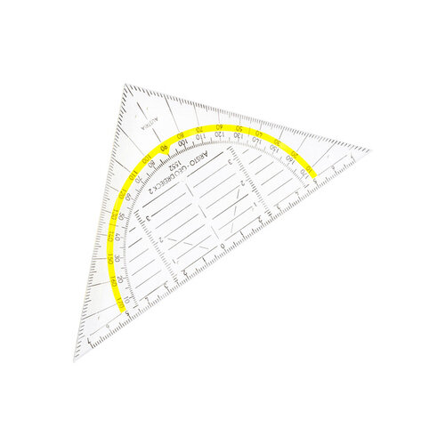 Aristo Equerre  géométrique 1552 160mm tranparent avec bande jaune
