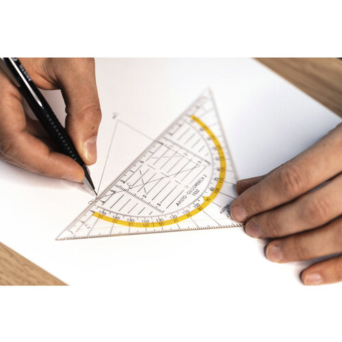 Aristo Equerre  géométrique 1552 160mm tranparent avec bande jaune