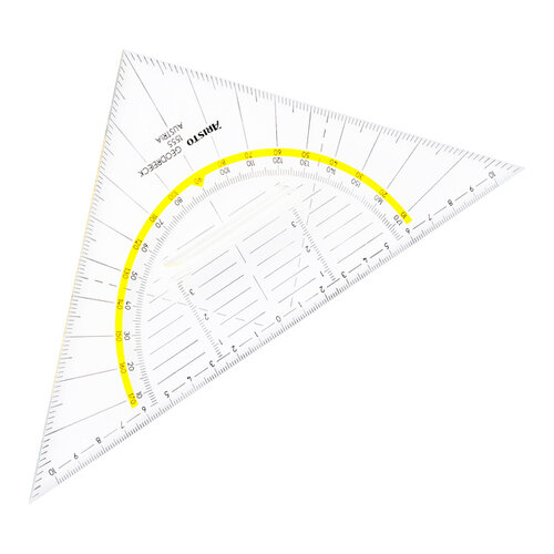 Aristo Équerre Géométrique Aristo 1555/2 225mm Poignée transparente