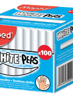 Maped Craie tableau noir Maped White'Peps boîte 100 pièces blanc