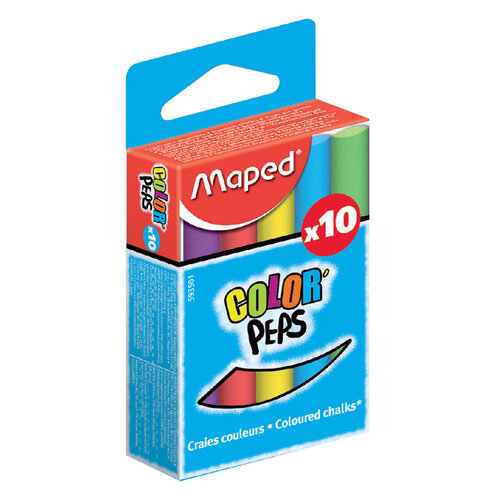 Maped Schoolbordkrijt Maped Color'Peps set á 10 stuks assorti