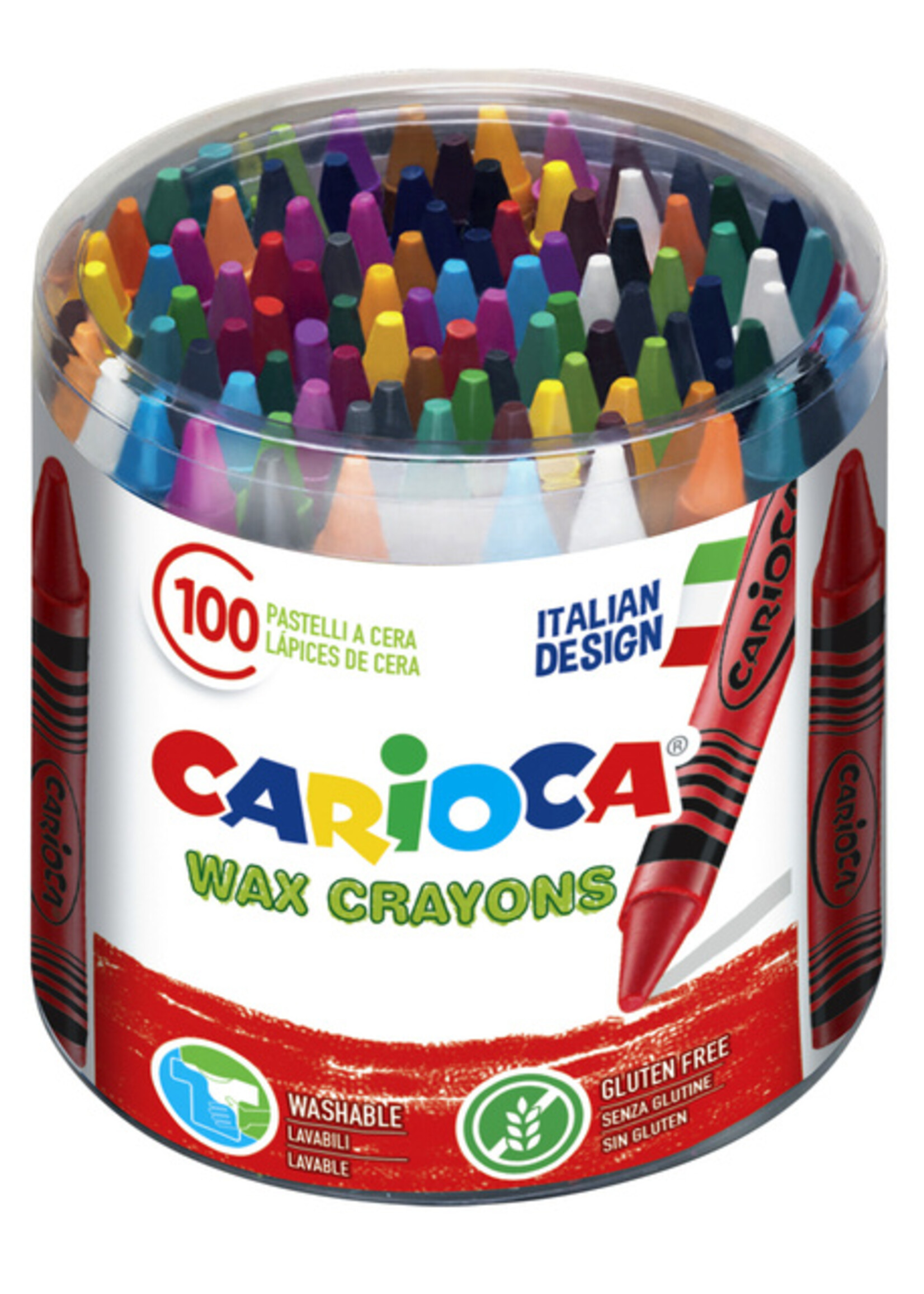 Carioca Waskrijt Carioca Maxi pot á 100 stuks assorti
