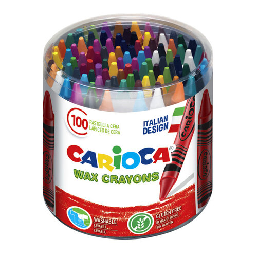 Carioca Craie à la cire Carioca Maxi boîte 100 pièces assorti