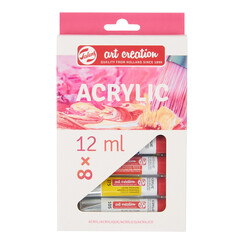 Acrylverf Talens Art Creation met stappenplan 12ml set à 8 kleuren