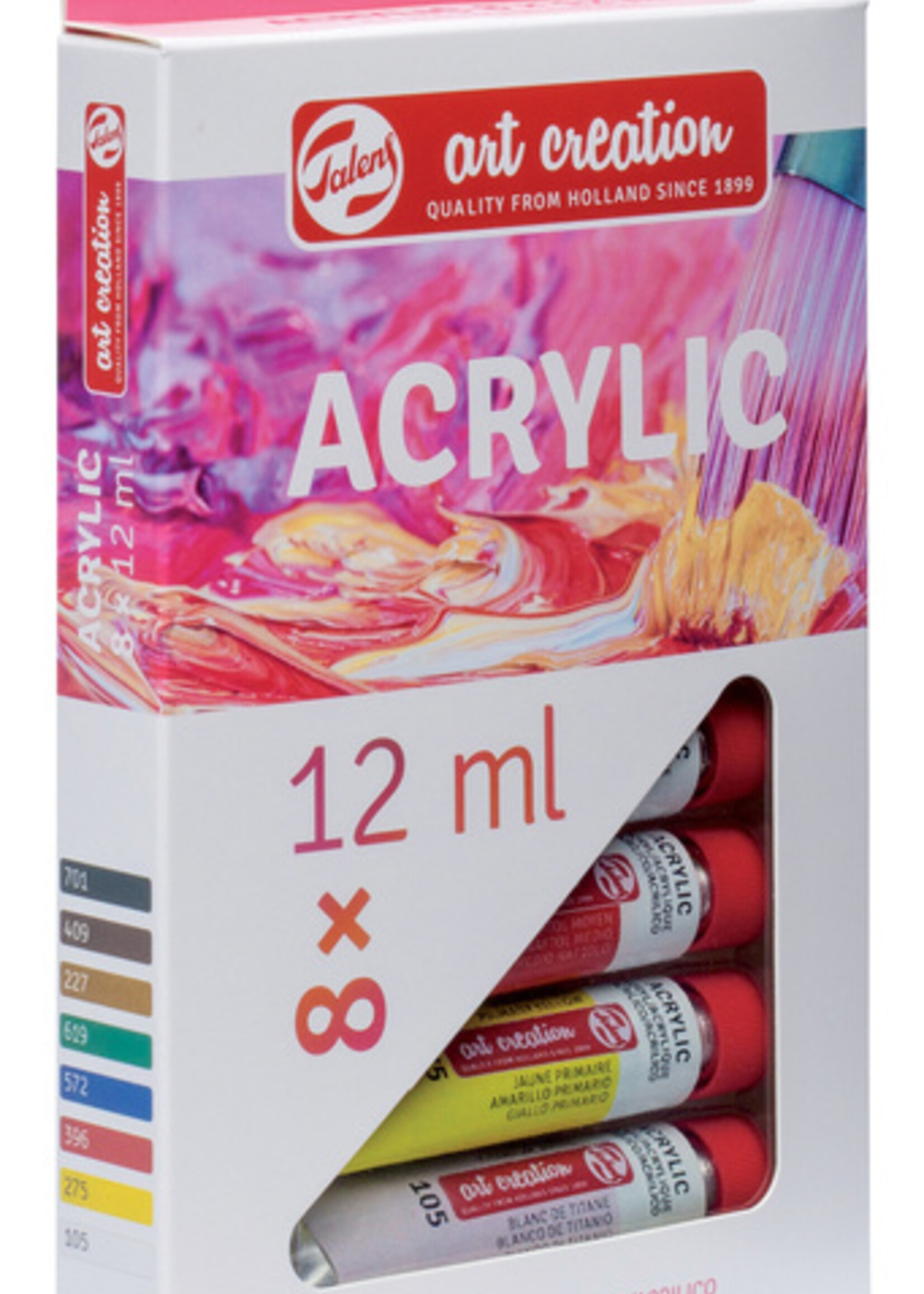 Talens Art Creation Acrylverf Talens Art Creation met stappenplan 12ml set à 8 kleuren