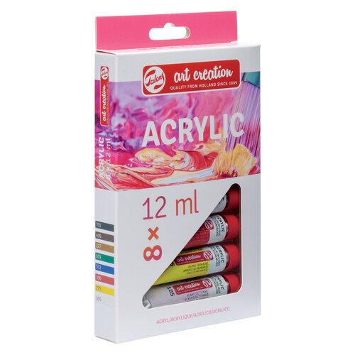 Talens Art Creation Acrylverf Talens Art Creation met stappenplan 12ml set à 8 kleuren