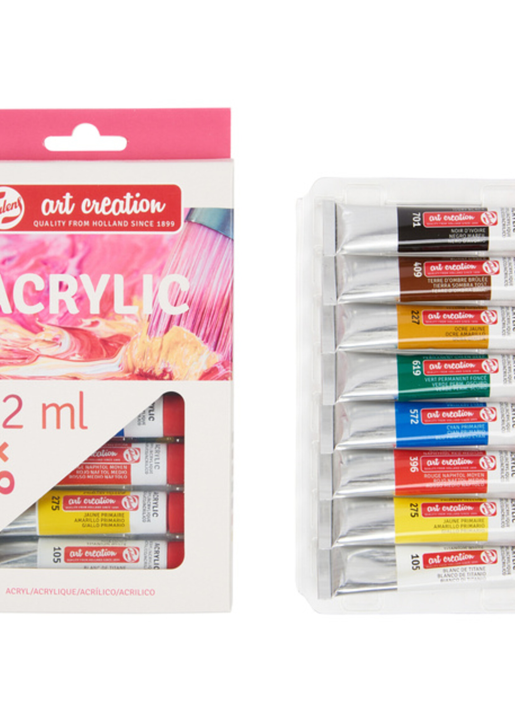 Talens Art Creation Acrylverf Talens Art Creation met stappenplan 12ml set à 8 kleuren