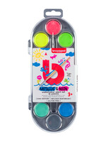 Bruynzeel Waterverf Bruynzeel inclusief penseel set á 12 metallic- en neonkleuren