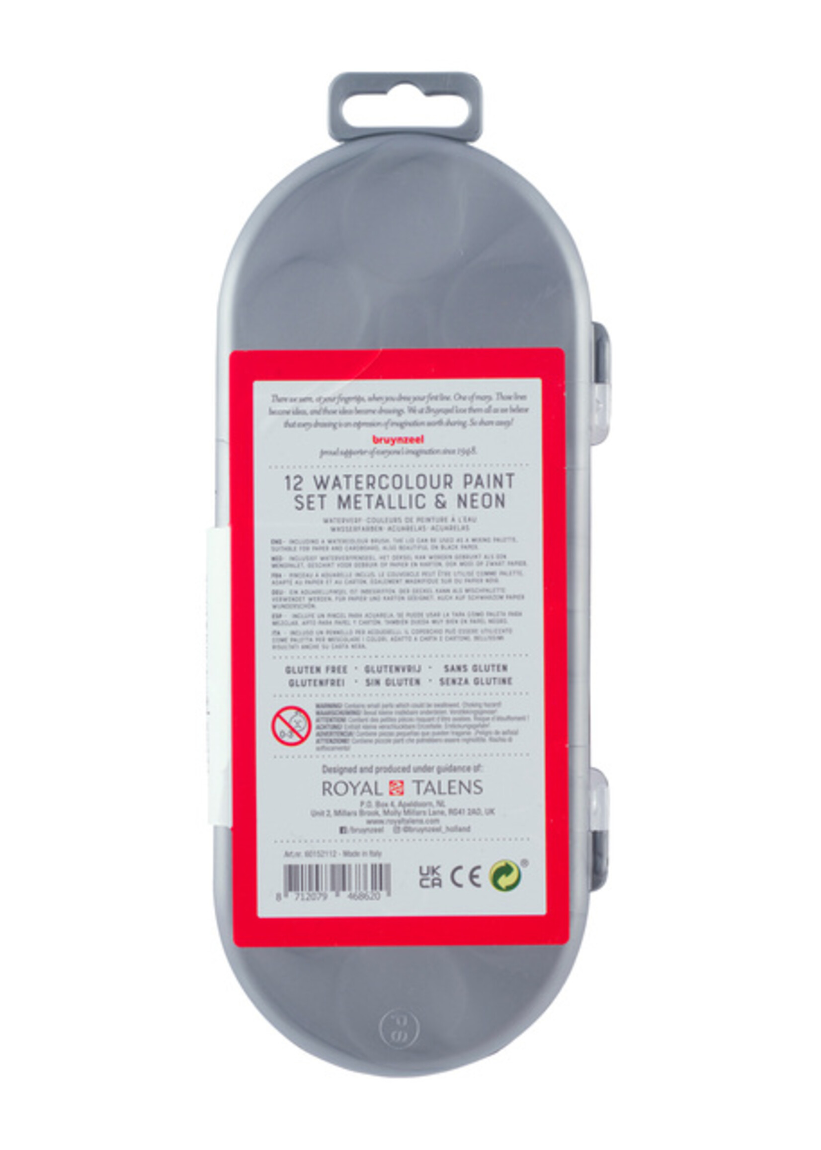Bruynzeel Peinture à l'eau Bruynzeel Inclus pinceau set 12 couleurs métalliques et néon