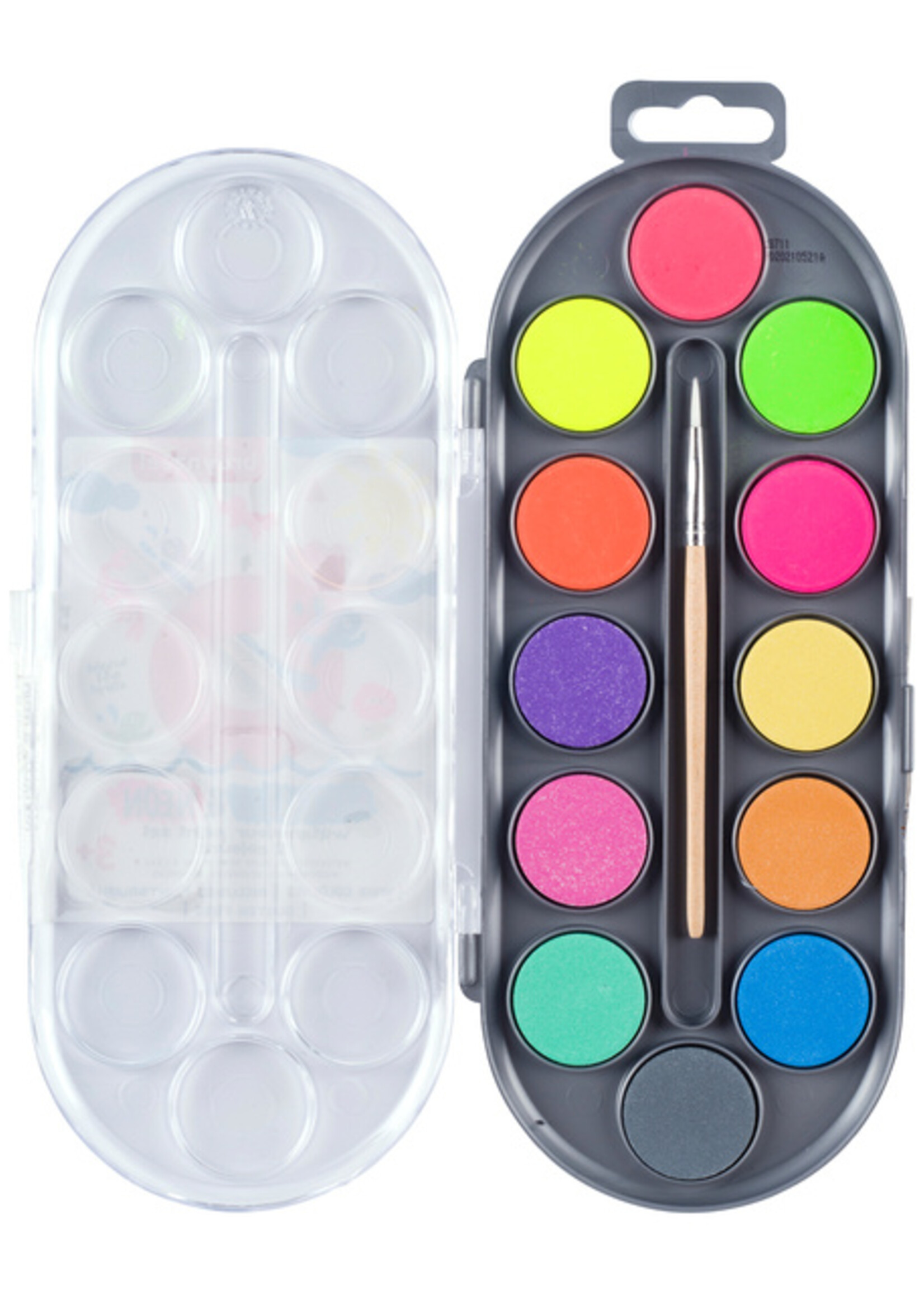 Bruynzeel Waterverf Bruynzeel inclusief penseel set á 12 metallic- en neonkleuren