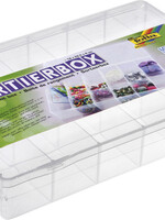 Folia Paper Boîte de rangement Folia 17 compartiments 18x26,5x4cm transparent