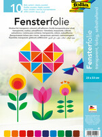 Folia Paper Film vitrail Folia 23x33cm set 10 couleurs