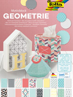 Folia Paper Papierblok Folia Geometrie 24x34cm 270gr 20 vel assorti