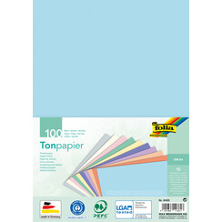 Papier teinté Folia A4 100 feuilles couleurs pastel