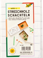 Folia Paper Boîtes d'allumettes Folia 110x60x20mm blanc