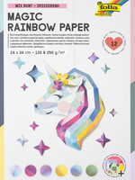 Folia Paper Regenboogpapier en karton Folia 24x34cm 120gr en 250gr 12 vel 6 tinten