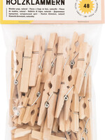 Folia Paper Wasknijper Folia 48 stuks drie formaten hout