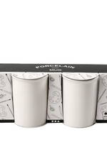 Creotime Mug Creotime porcelaine blanc set 2 pièces