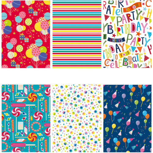 Design Group Papier cadeau IG Group Party 200x70cm assorti