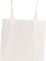 Folia Paper Sac en papier avec poignées 110g 12x15x5,5cm kraft blanc 20 pièces