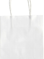Folia Paper Tas met handvat Folia kraftpapier 110gr 18x21x8cm 20 stuks wit