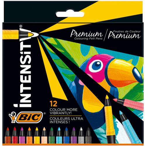 Bic Kleurstiften Bic Intensity Premium assorti etui à 12 stuks