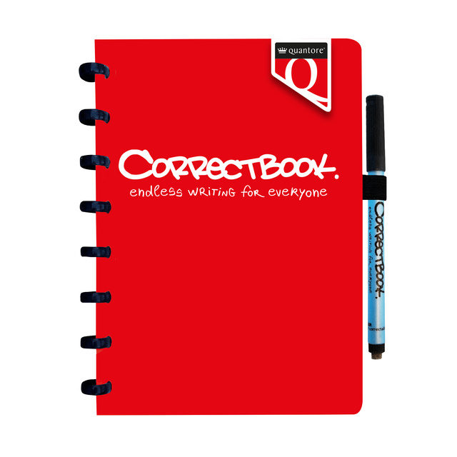 Carnet de notes Correctbook Premium A5 ligné 40 pages noir on