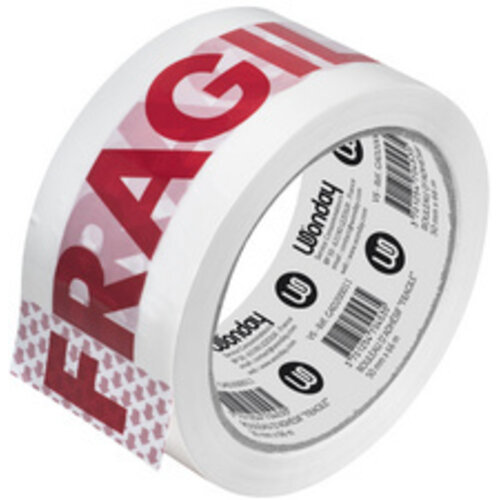 Office Basics 3 rollen 'Fragile' Office Basics plakband 50mm x 60m & afroller