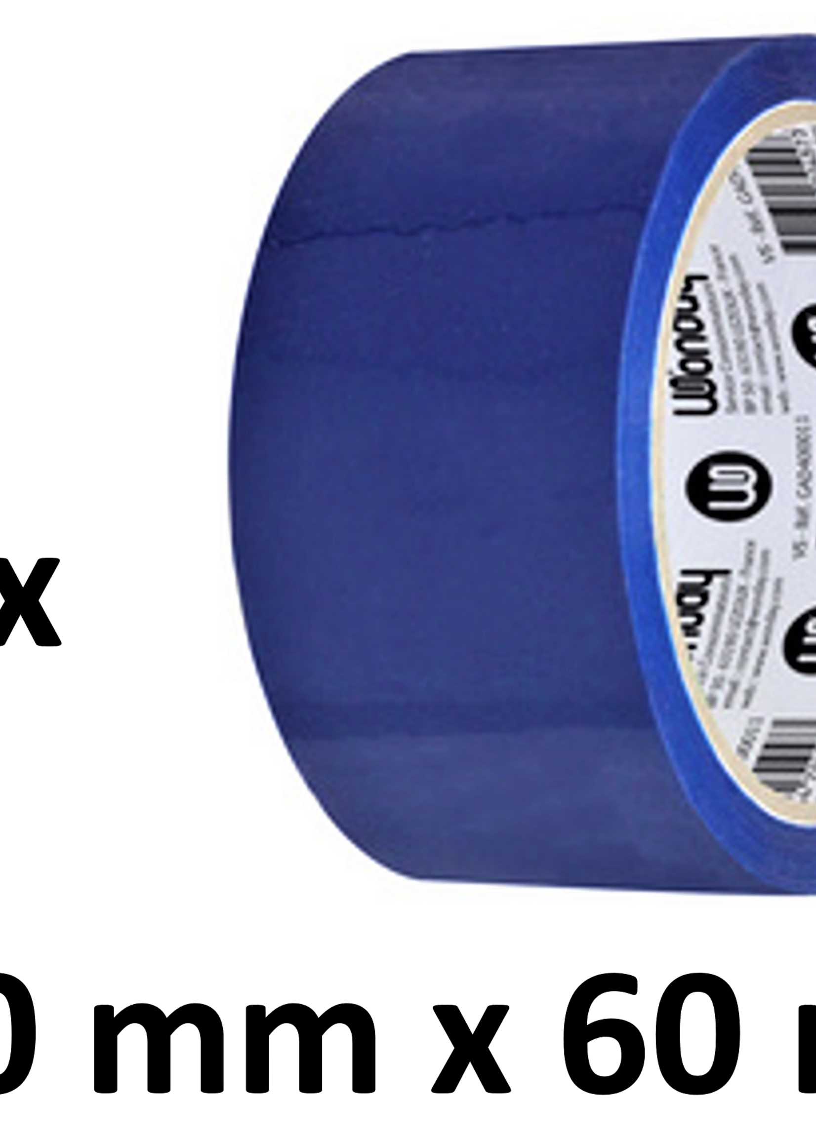 Office Basics 6 x gekleurd verpakkingstape - PP - 50mm x 66m - blauw