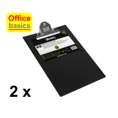 2 x klembord Classic Office Basics - A4 - kunststof zwart