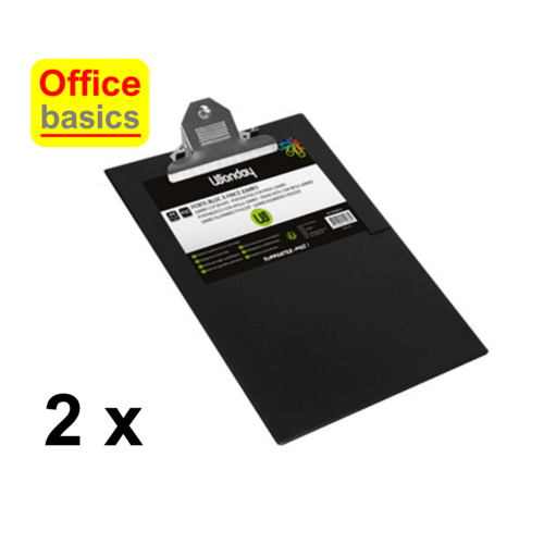Office Basics 2 x Porte-bloc  Classic Office Basics - A4 - plastique noir